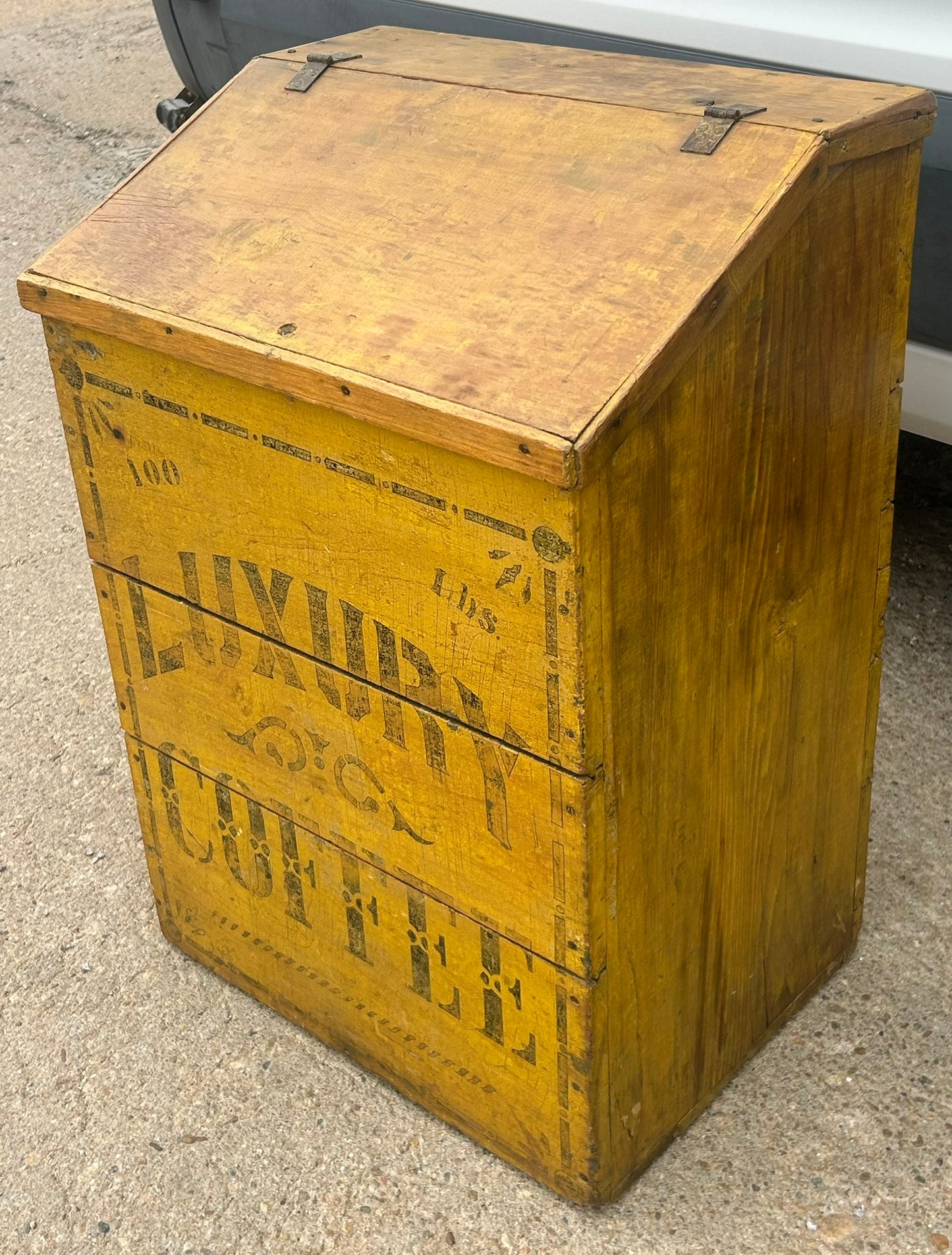 ANTIQUE COFFEE BIN FOR LUXURY COFFEE