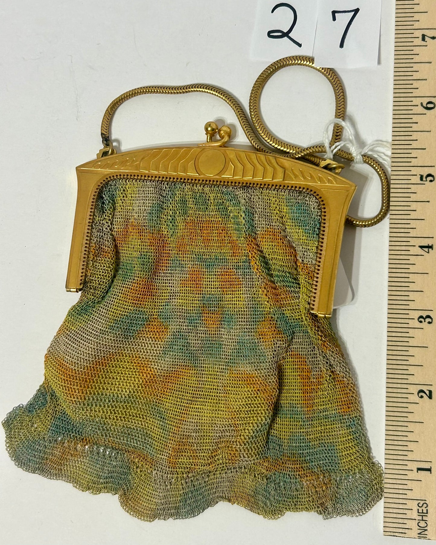 WHITING AND DAVIS FINE MESH ENAMELED PURSE