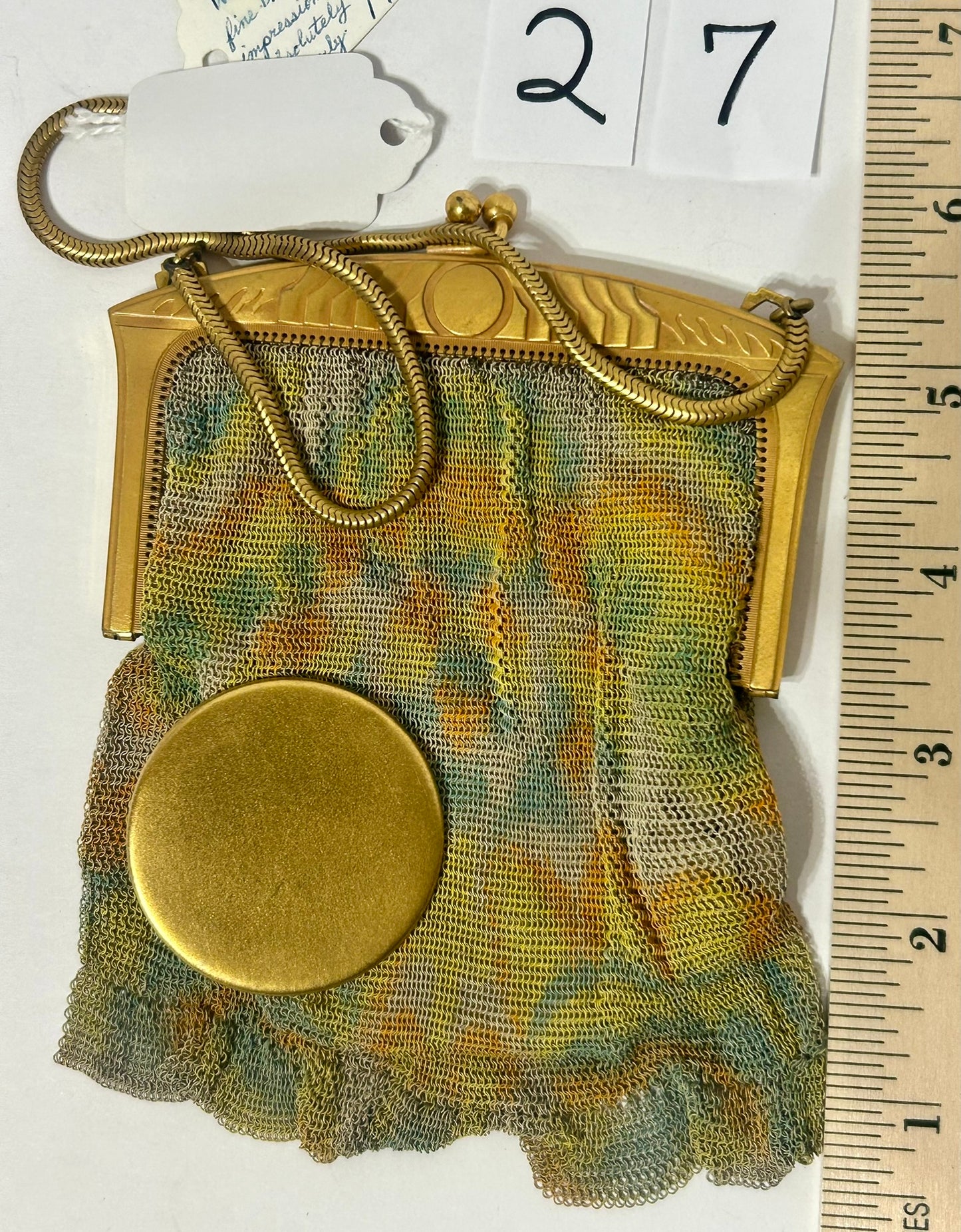 WHITING AND DAVIS FINE MESH ENAMELED PURSE