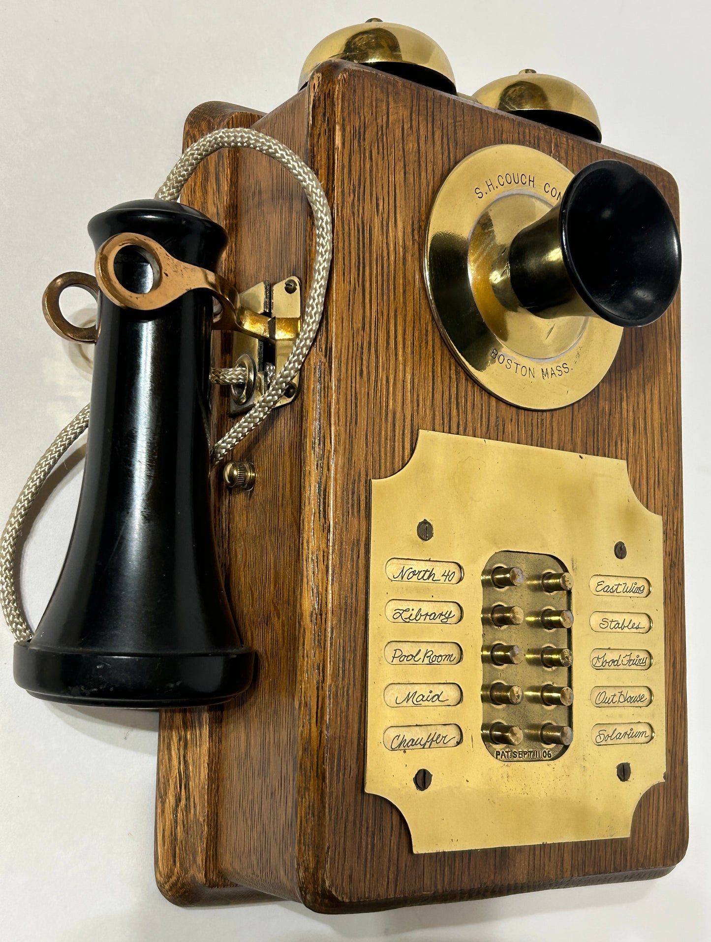 ANTIQUE EARLY 1900'S INTERCOM BY S. H. COUCH