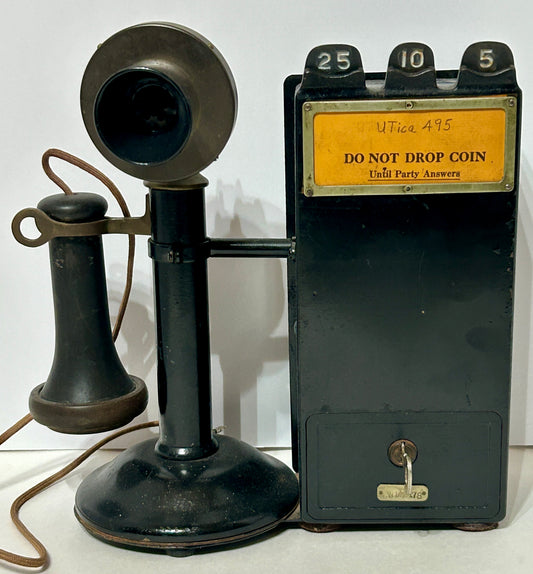 GREYS PAY STATION ATTACHED TO CANDLESTICK PHONE