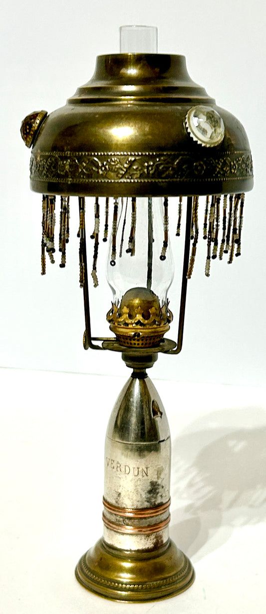 WWI BATTLE OF VERDUN SMALL AMMO SHELL LAMP