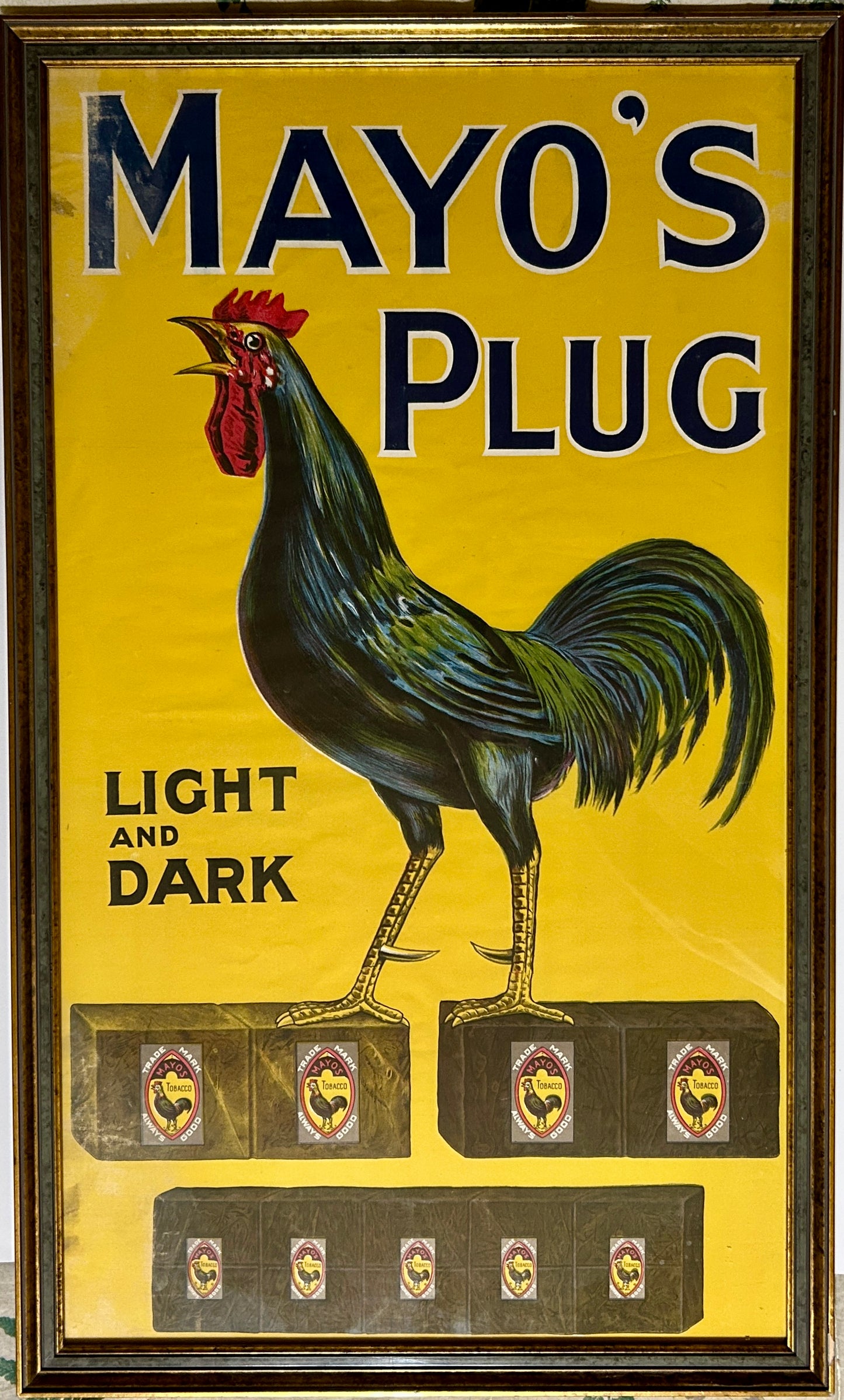 MAYO'S PLUG TOBACCO SIGN ON OIL CLOTH