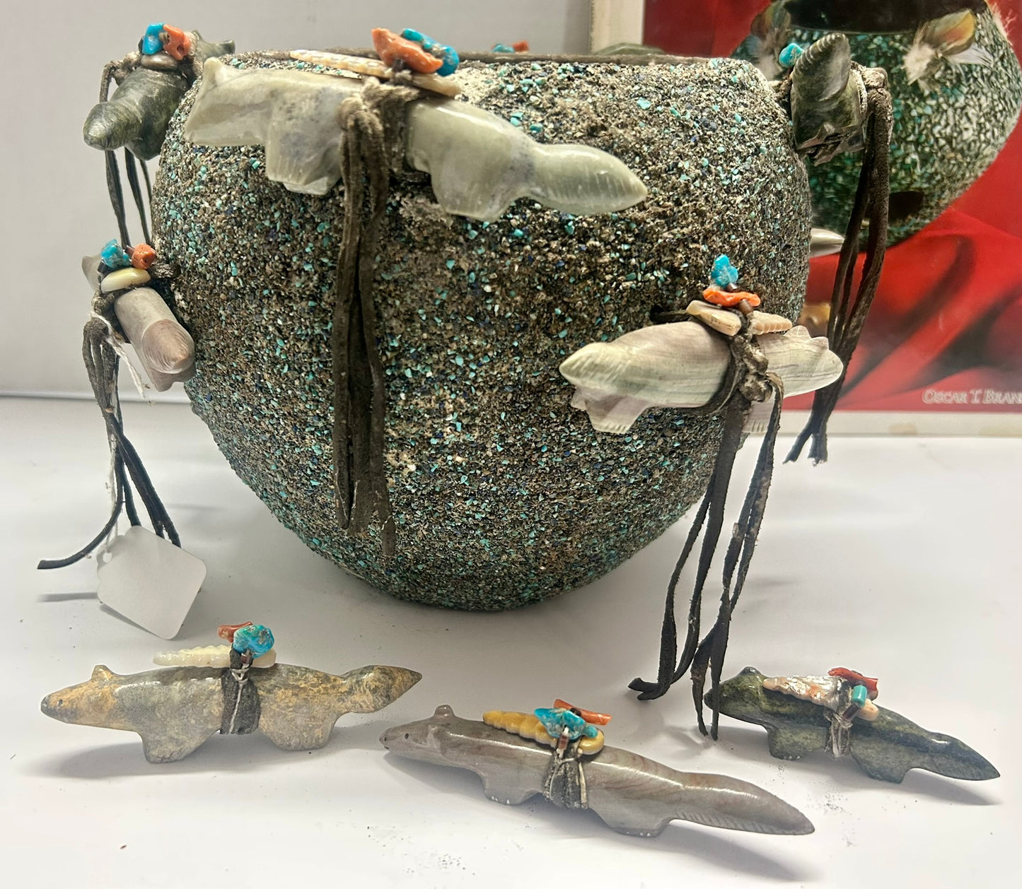 ZUNI FETISH CEREMONIAL JAR