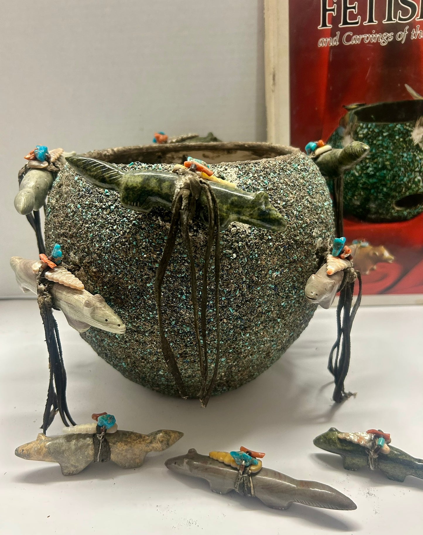 ZUNI FETISH CEREMONIAL JAR