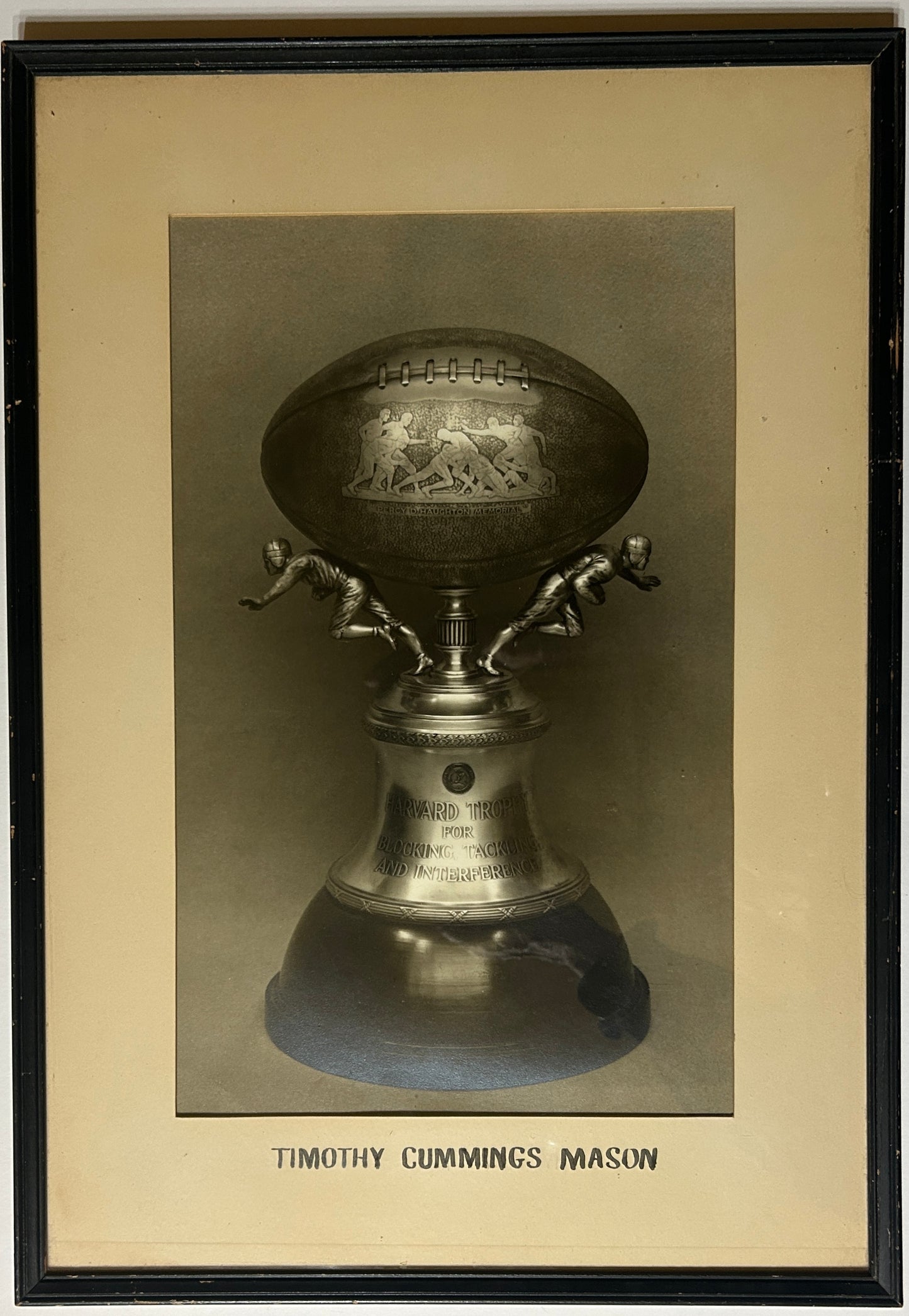 PERCY HAUGHTON HARVARD COACH MEMORIAL TROPHY PRESENTATION PHOTOGRAPH