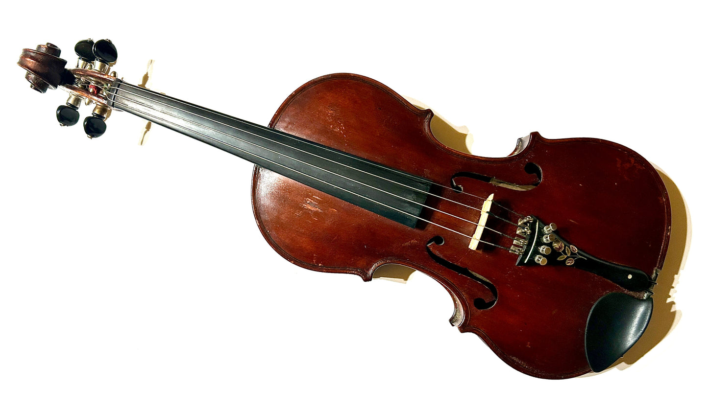 VIOLIN MADE IN LORIMOR IOWA IN 1905 BY CHRISTAL THURMAN