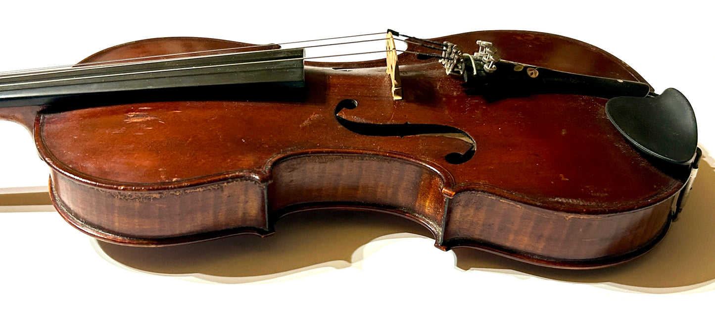 VIOLIN MADE IN LORIMOR IOWA IN 1905 BY CHRISTAL THURMAN