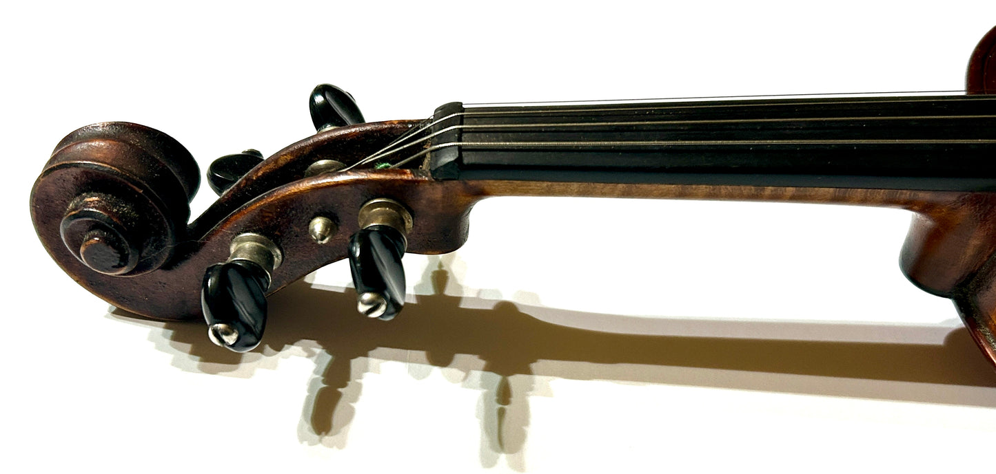 VIOLIN MADE IN LORIMOR IOWA IN 1905 BY CHRISTAL THURMAN