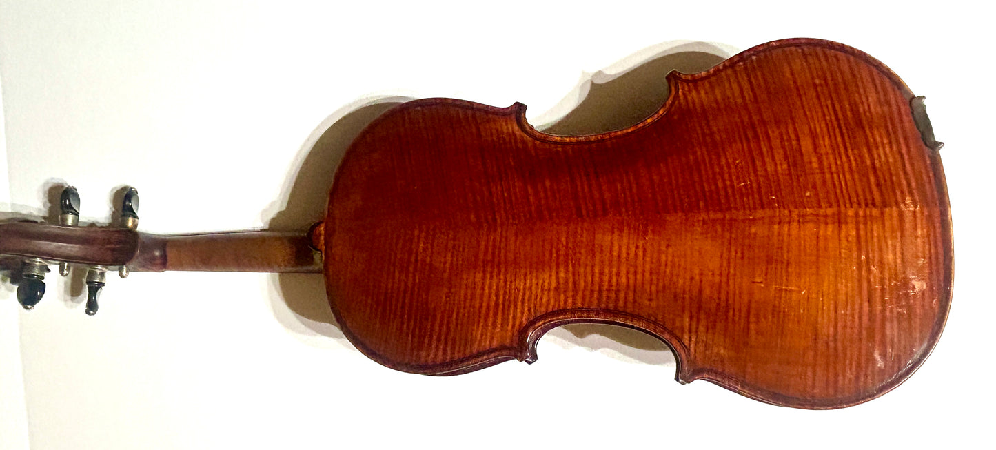 VIOLIN MADE IN LORIMOR IOWA IN 1905 BY CHRISTAL THURMAN