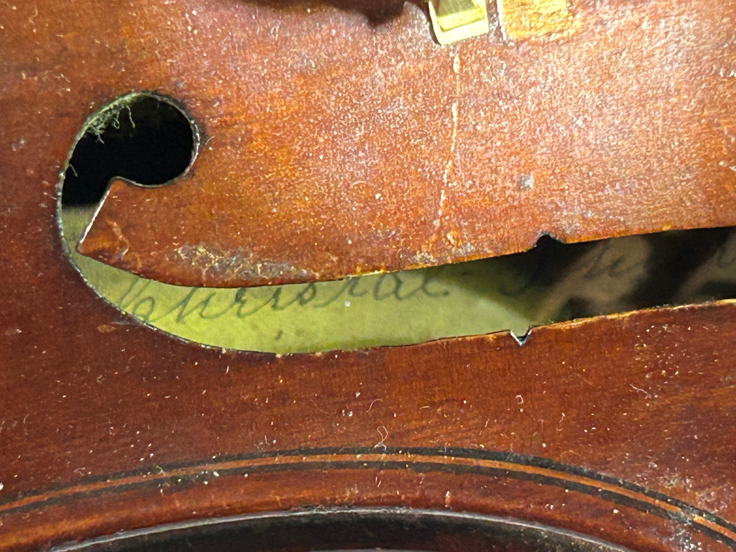 VIOLIN MADE IN LORIMOR IOWA IN 1905 BY CHRISTAL THURMAN