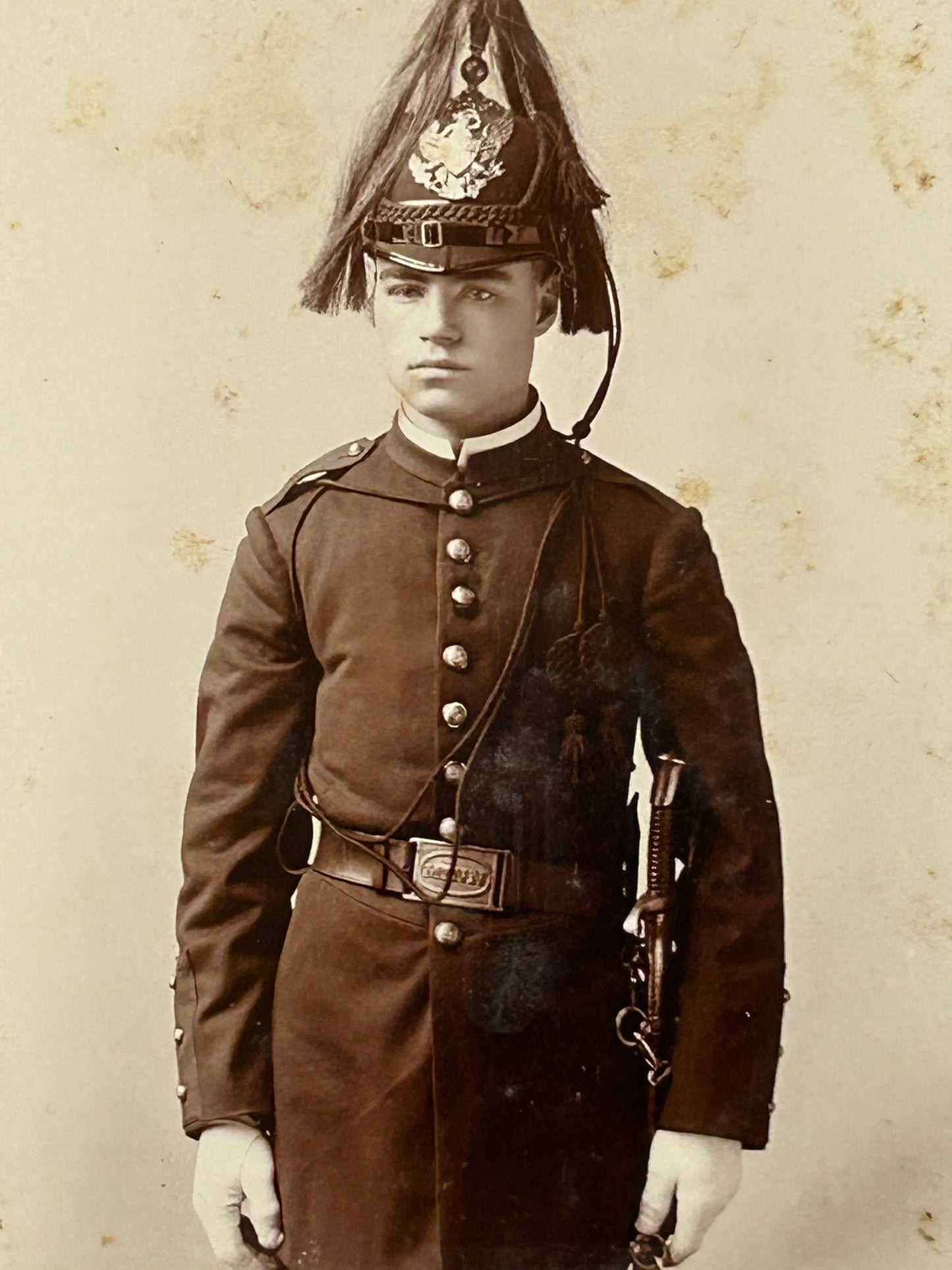 MINNESOTA NATIONAL GUARD IDENTIFIED SOLDIER LATE 1800'S CABINET PHOTO