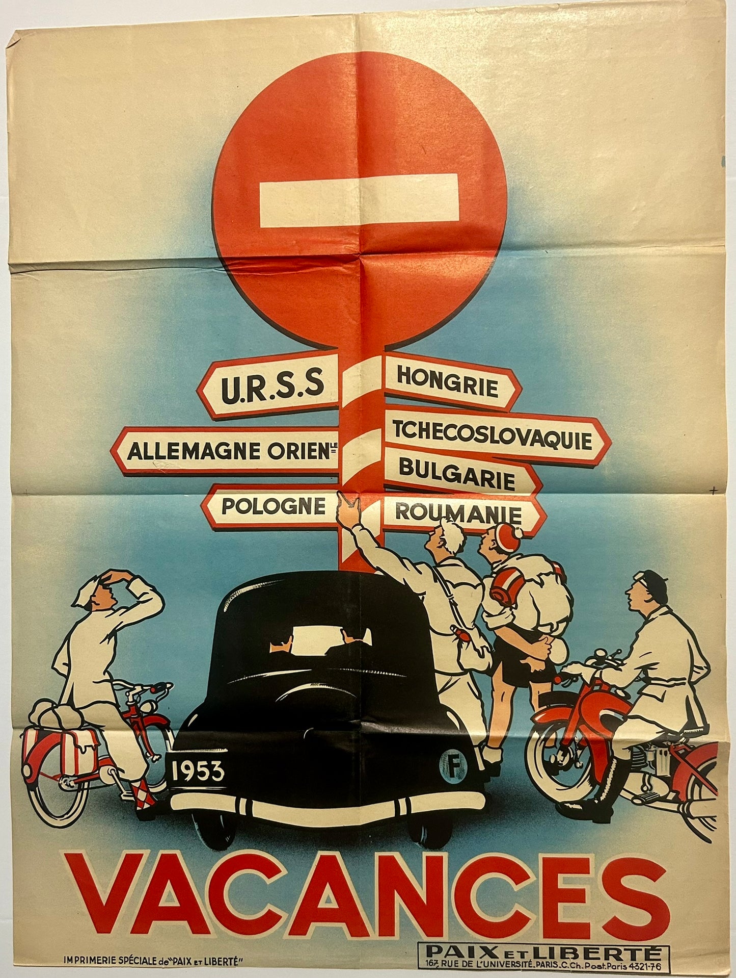 VACANCES 1953 FRENCH POSTER