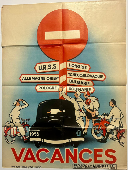 VACANCES 1953 FRENCH POSTER