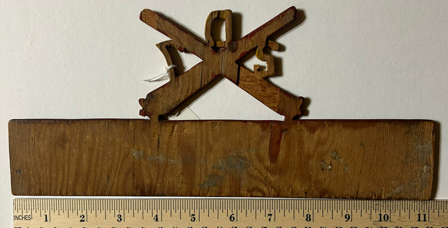 MILITARY CROSSED CANNONS HANDMADE SIGN LT. MORAVEC