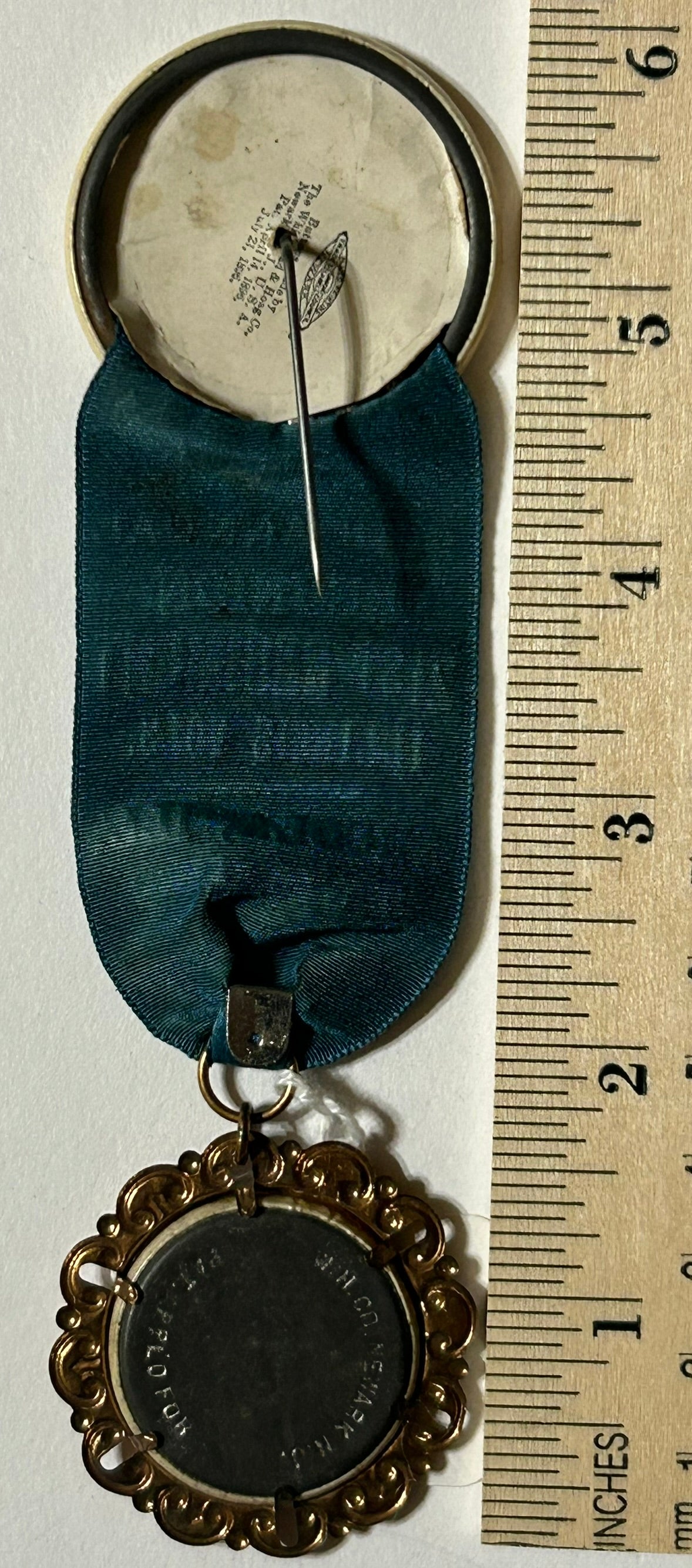 CIVIL WAR REUNION BADGE WITH GRANT 21ST REGIMENT ILLINOIS VOLUNTEERS 1903