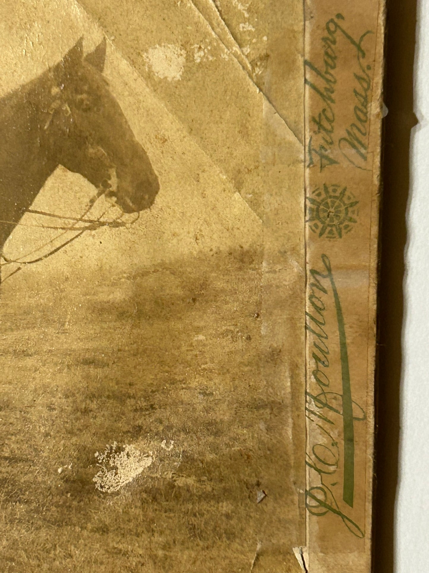 CIVIL WAR MASS. COLONEL JOHN W. KIMBALL ON HORSE PHOTO