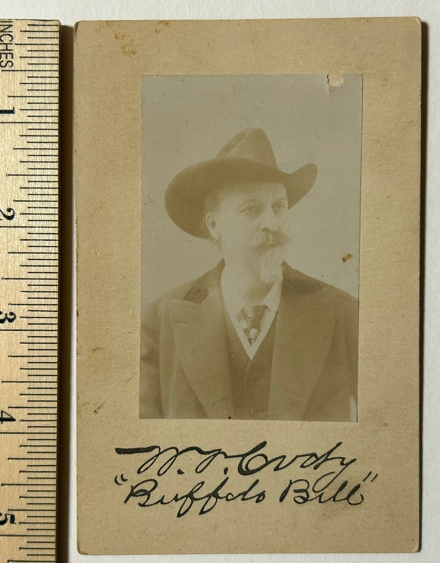 BUFFALO BILL CODY PHOTOGRAPH WITH FACSIMILE AUTOGRAPH