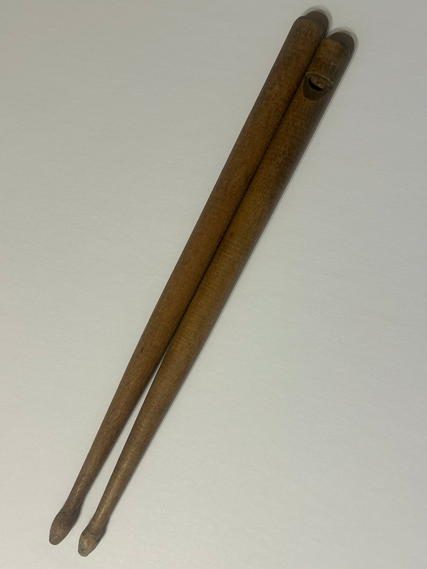 CIVIL WAR PERIOD PAIR OF DRUM STICKS WITH FIFE BUILT IN ONE.