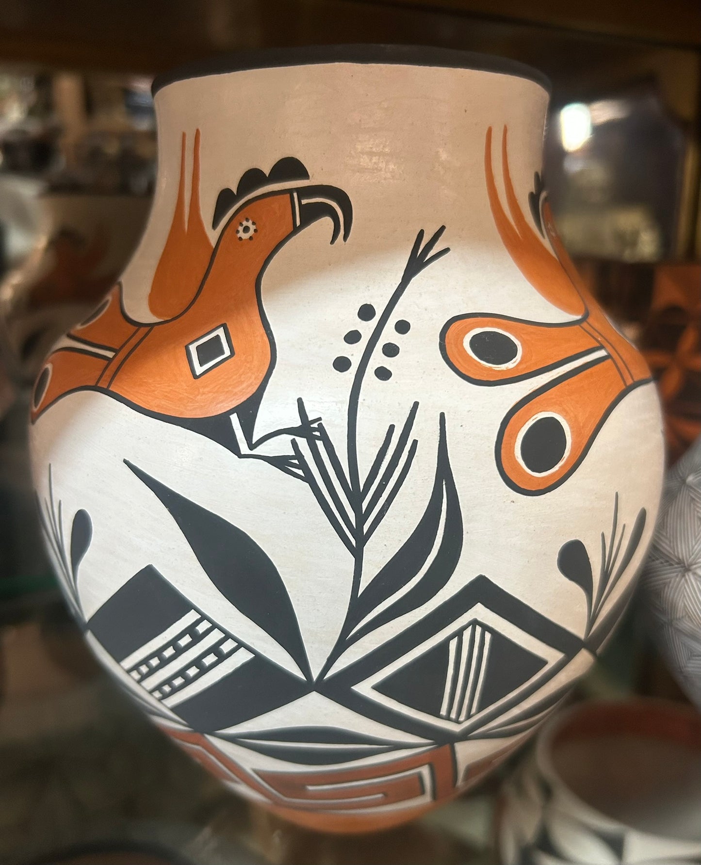 ACOMA NATIVE AMERICAN POTTERY VESSEL BY DEBBIE BROWN