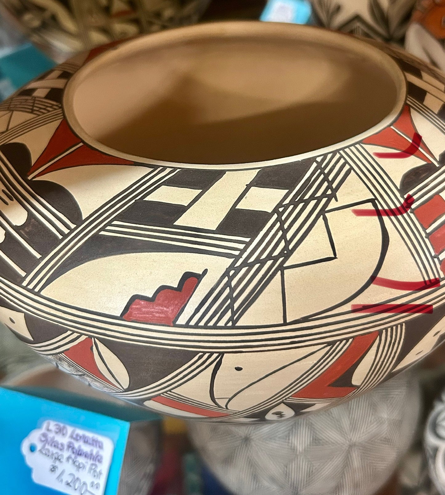 LORETTA SILAS POLEAHLA NATIVE AMERICAN HOPI POTTERY POT