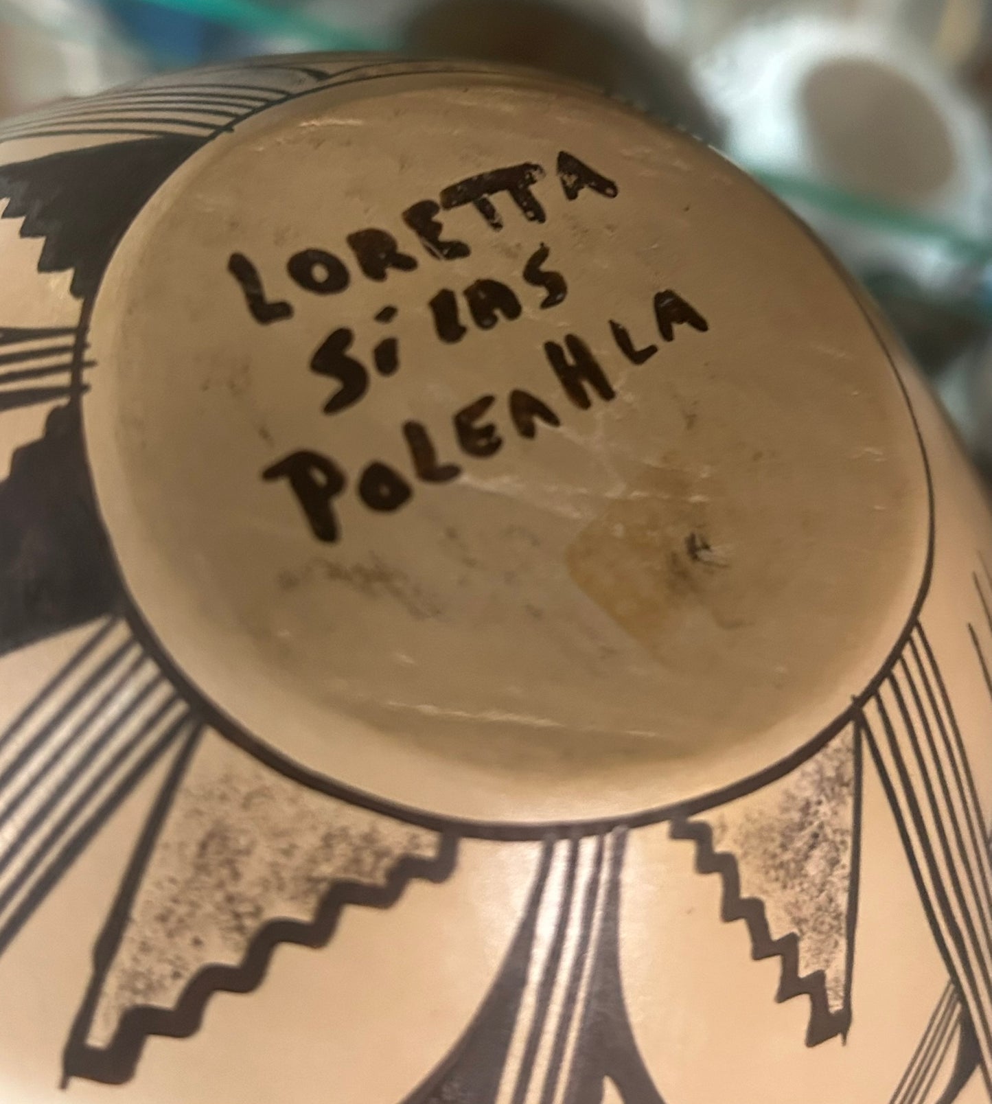 LORETTA SILAS POLEAHLA NATIVE AMERICAN HOPI POTTERY POT
