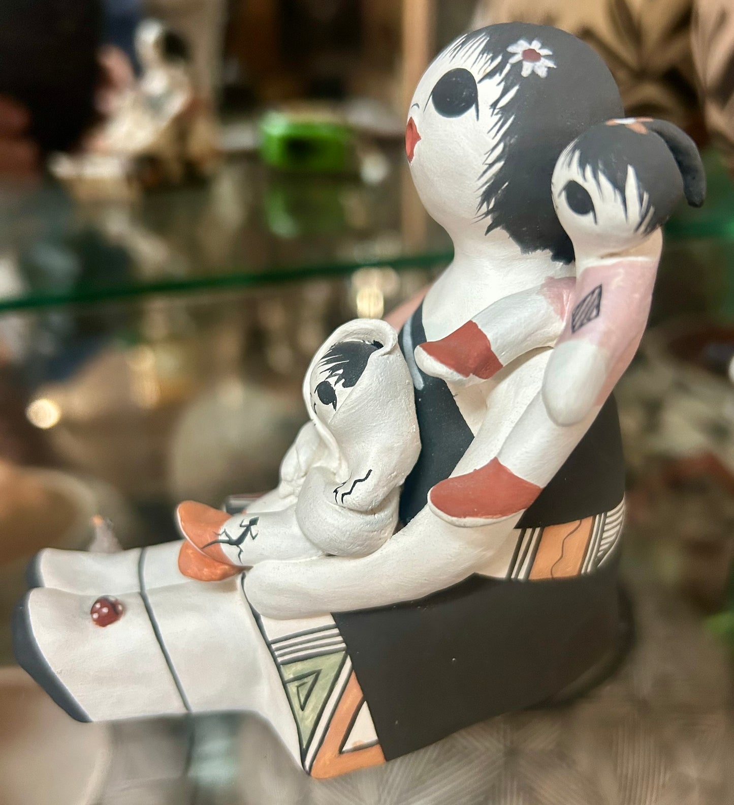 JUDY LEWIS ACOMA FIGURE OF SEATED STORY TELLER