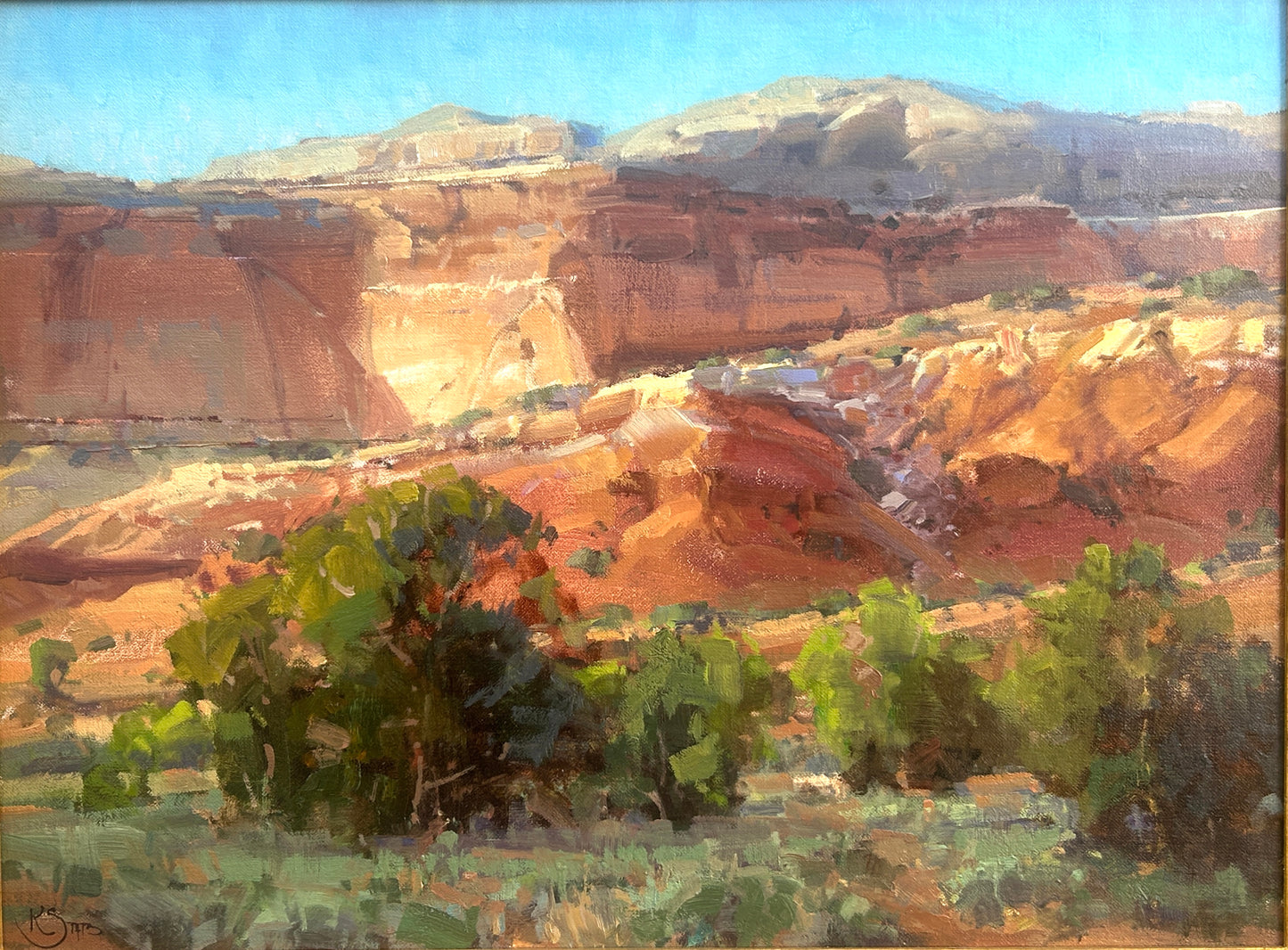 KATHRYN STATS BORN 1944 UTAH AND IDAHO SOUTHWESTERN CLIFFS LANDSCAPE
