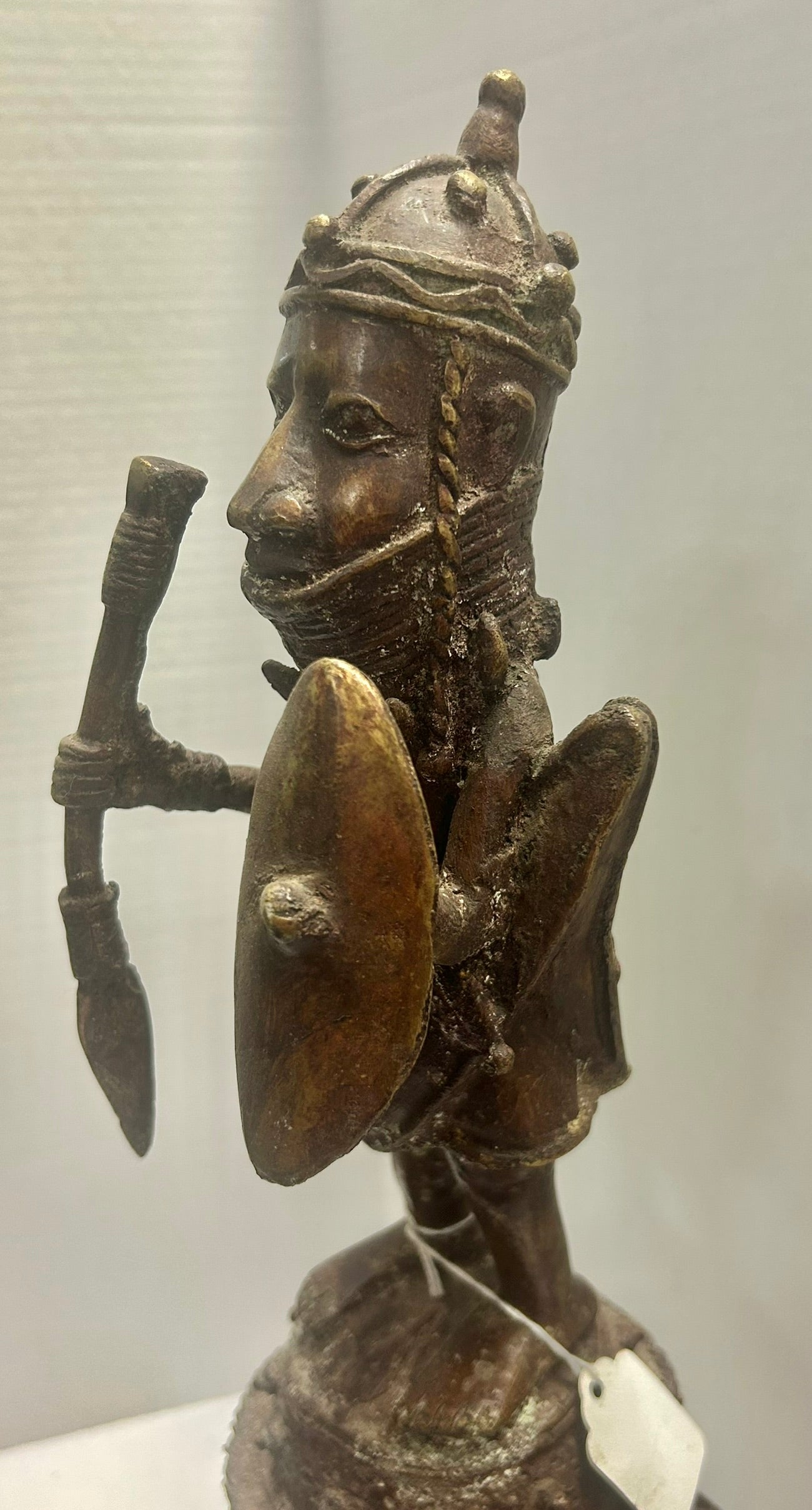 BENIN? AFRICAN BRONZE FIGURES VESSEL