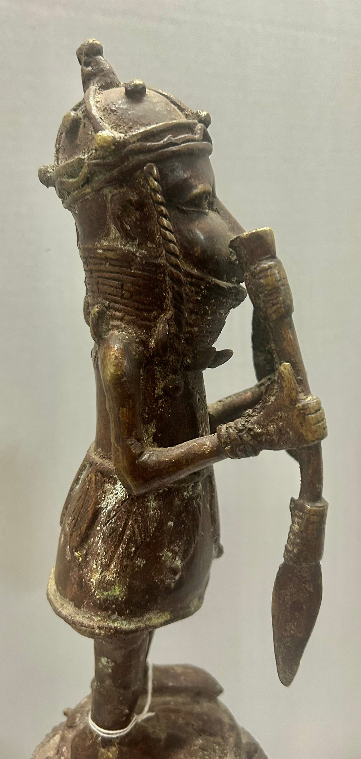 BENIN? AFRICAN BRONZE FIGURES VESSEL