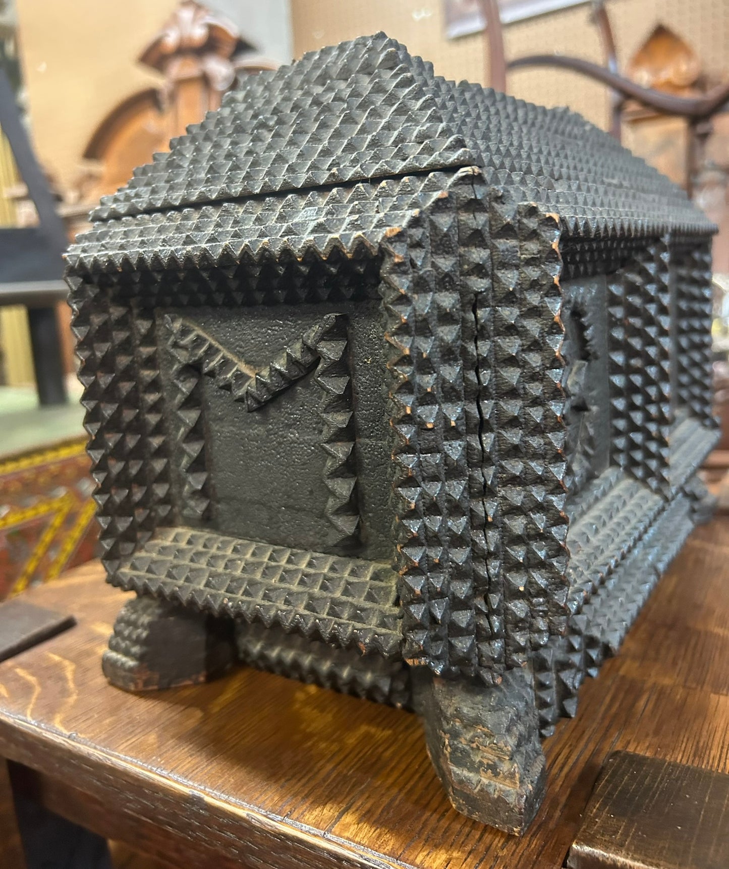 TRAMP ART BOX WITH INITIALS