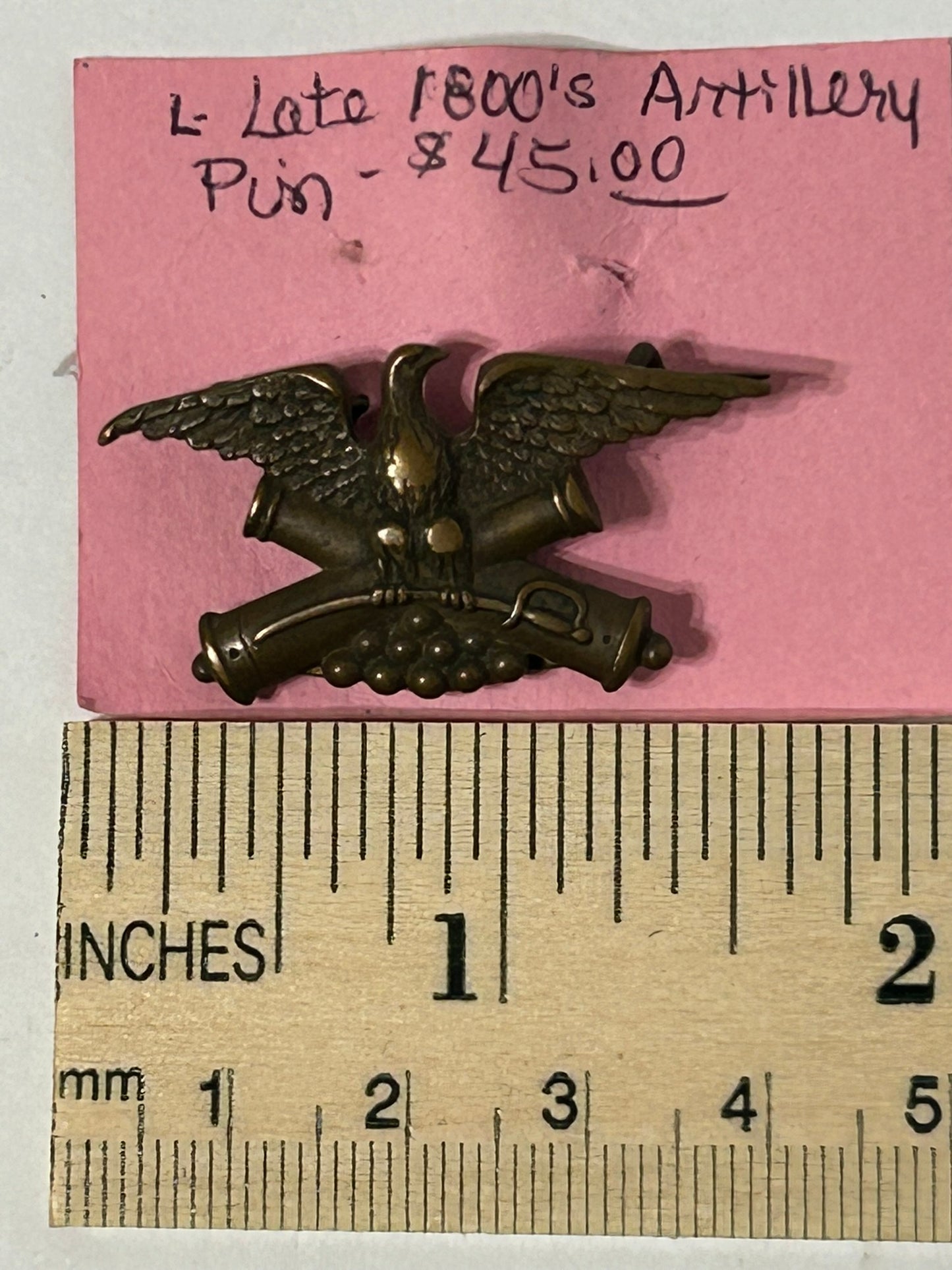 ARTILLERY PIN LATE 1800'S