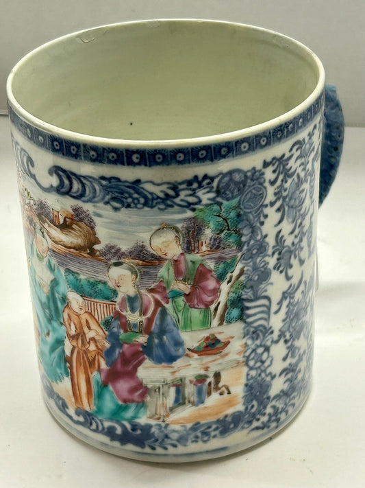 LATE 1700'S CHINESE EXPORT LARGE MUG
