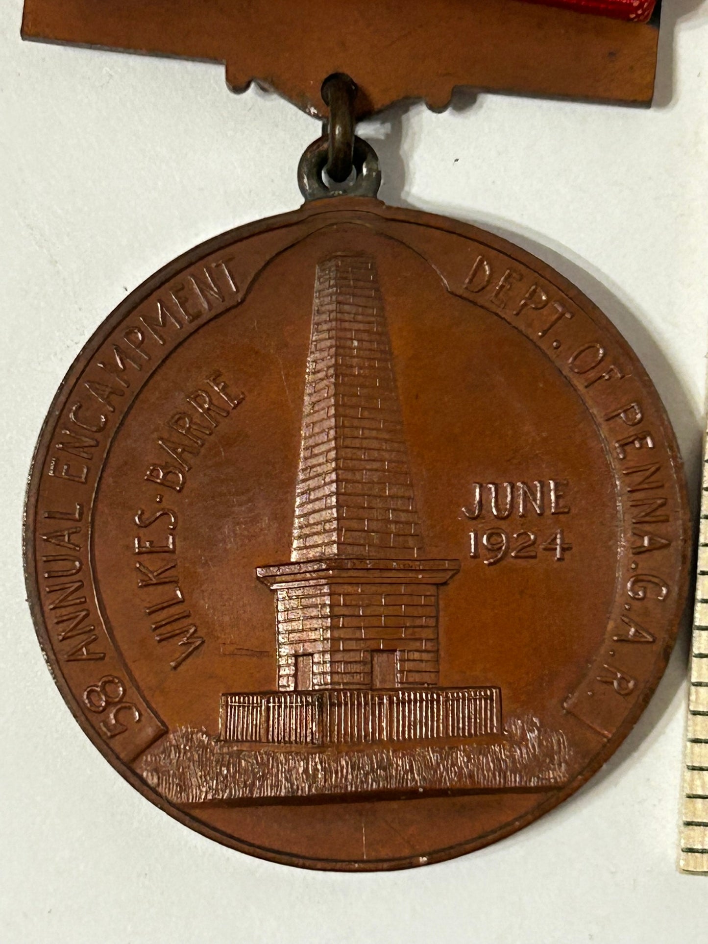 CIVIL WAR VETERAN 1924 PENNSYLVANIA ENCAMPMENT BADGE