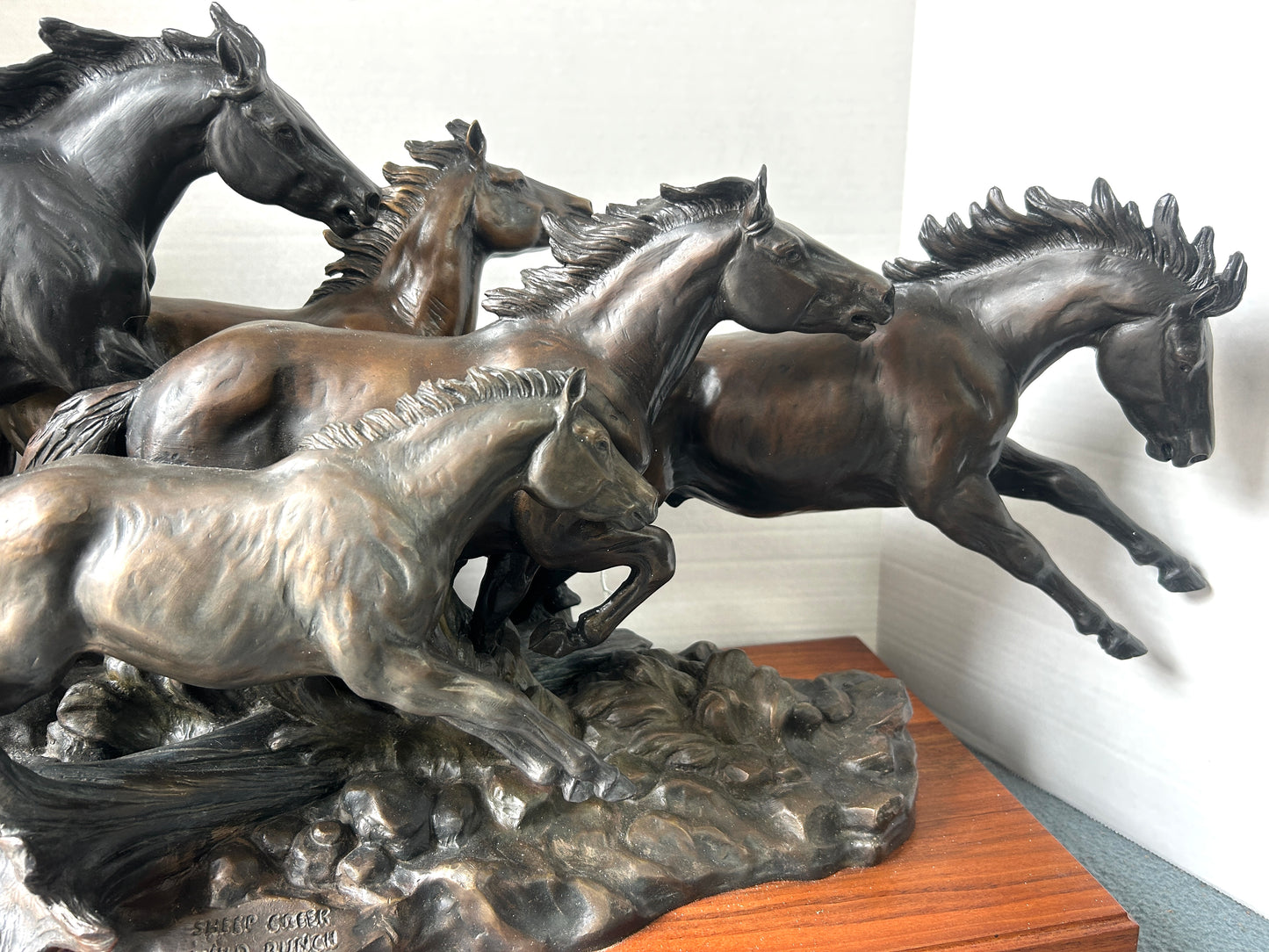 TERRY MURPHY, MONTANA BRONZE ARTIST "SHEEP CREEK WILD BUNCH"
