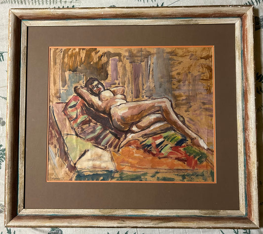 REV. GLEN R. EPPENS NEBRASKA ARTIST PAINTING OF NUDE WOMAN