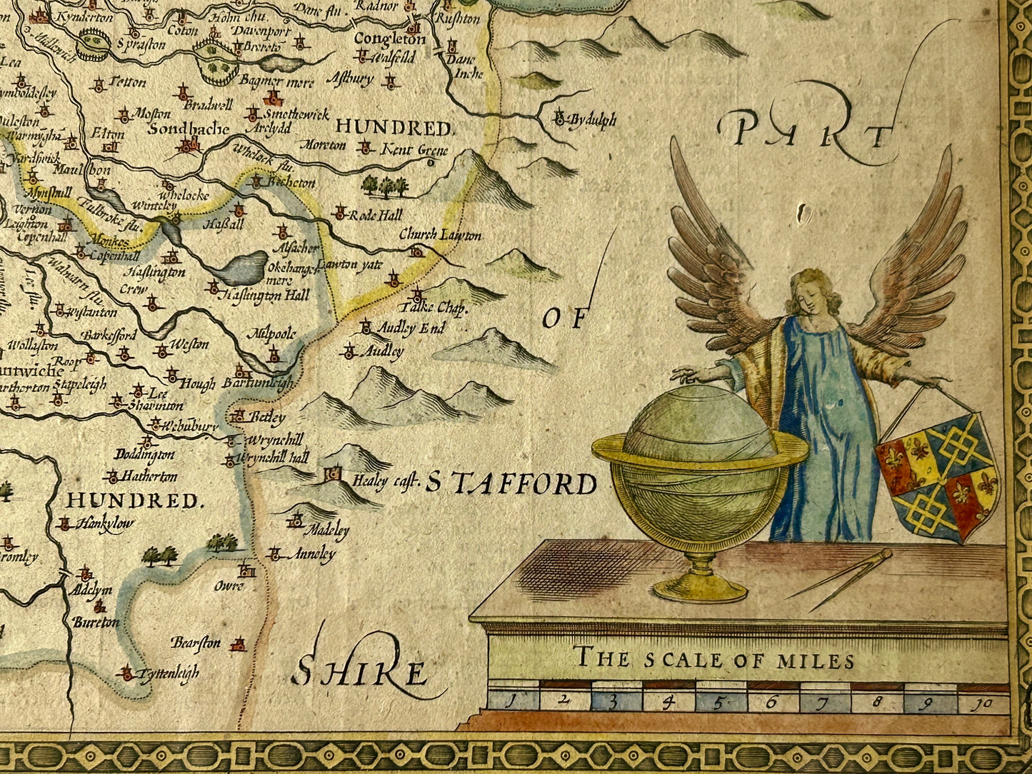 CHESTER MAP BY JOHN SPEEDE 1676 DOUBLE SIDED