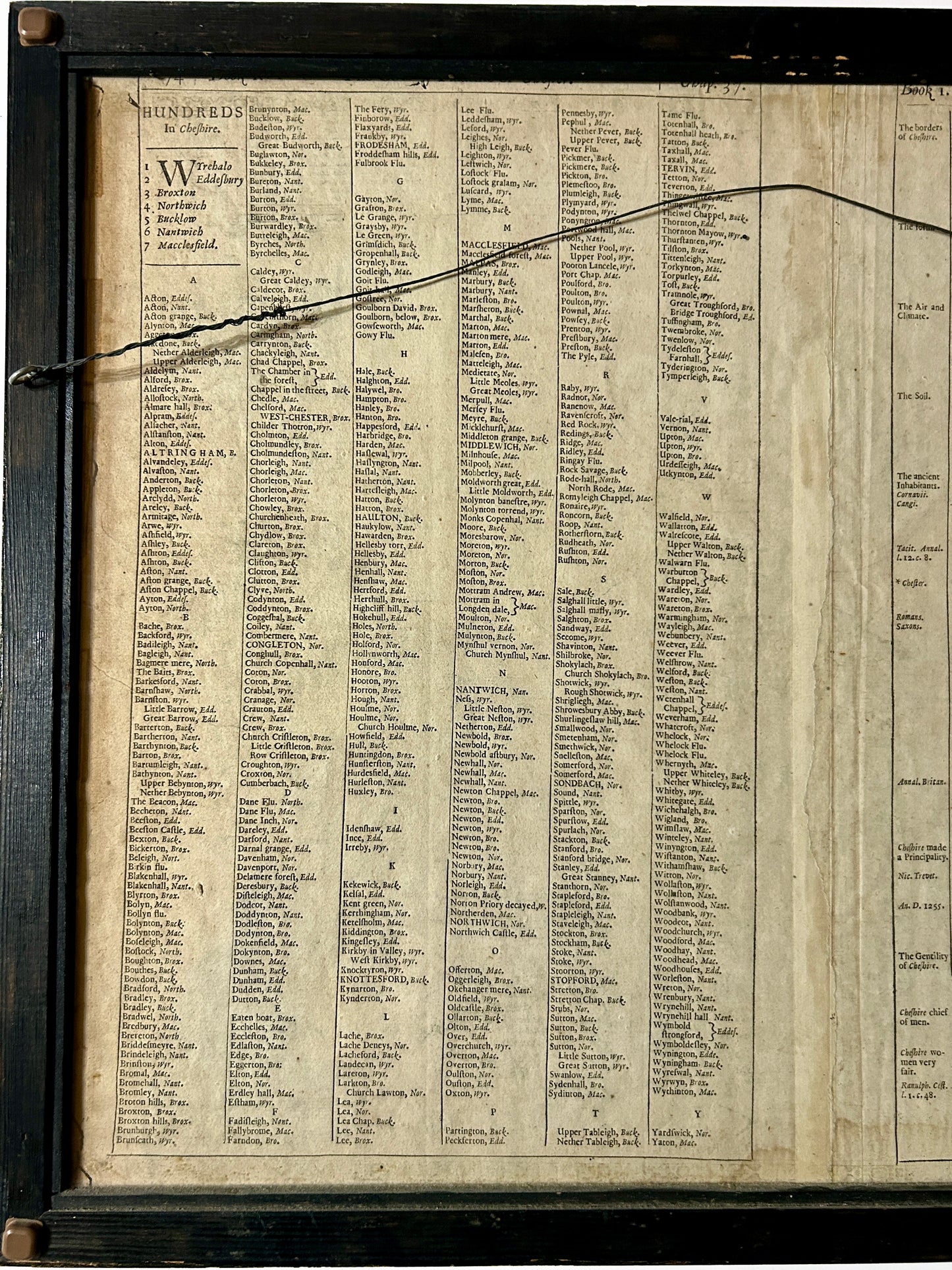 CHESTER MAP BY JOHN SPEEDE 1676 DOUBLE SIDED
