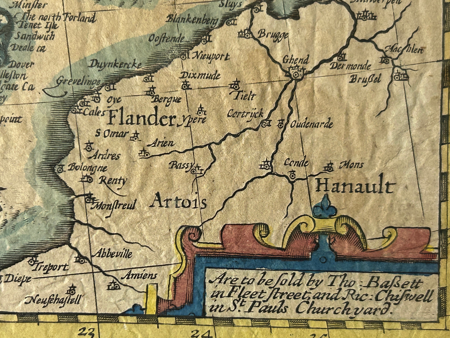MAP OF THE KINGDON OF GREAT BRITIAN & IRELAND BY I. SPEEDE, DOUBLE SIDED 1600'S