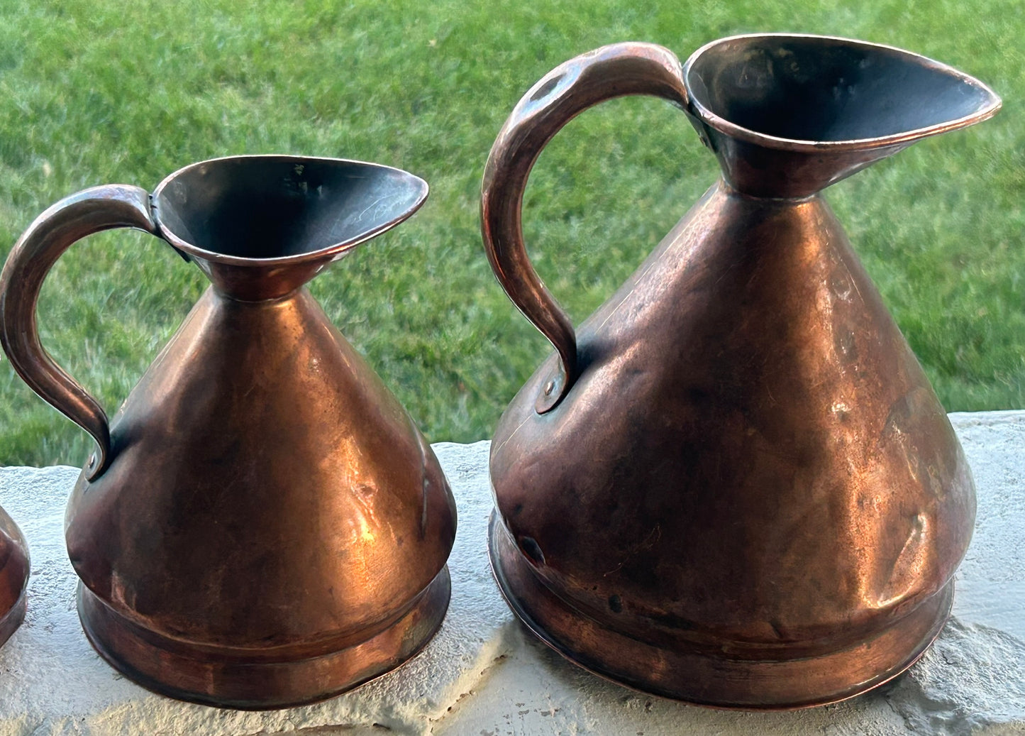 ANTIQUE LATE 1800'S COPPER MEASURES GROUP OF FOUR