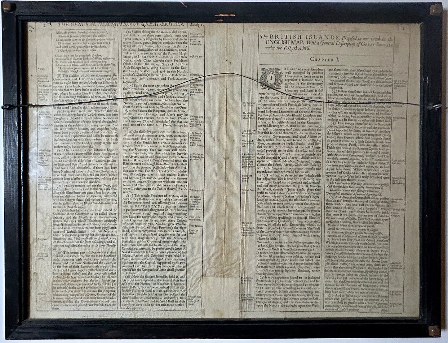 MAP OF THE KINGDON OF GREAT BRITIAN & IRELAND BY I. SPEEDE, DOUBLE SIDED 1600'S