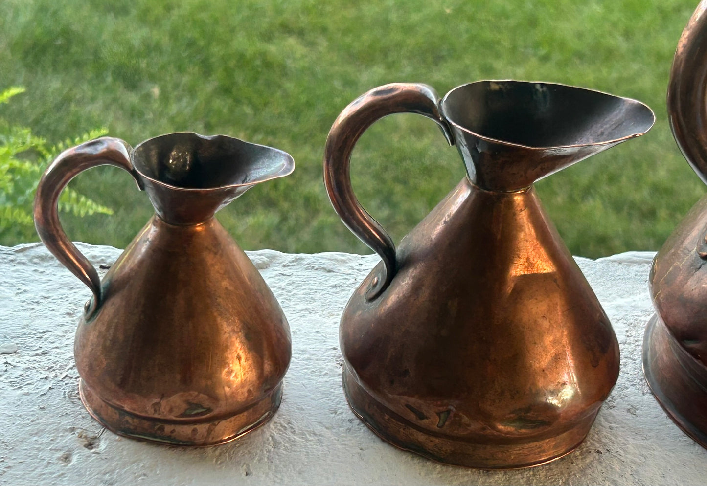ANTIQUE LATE 1800'S COPPER MEASURES GROUP OF FOUR