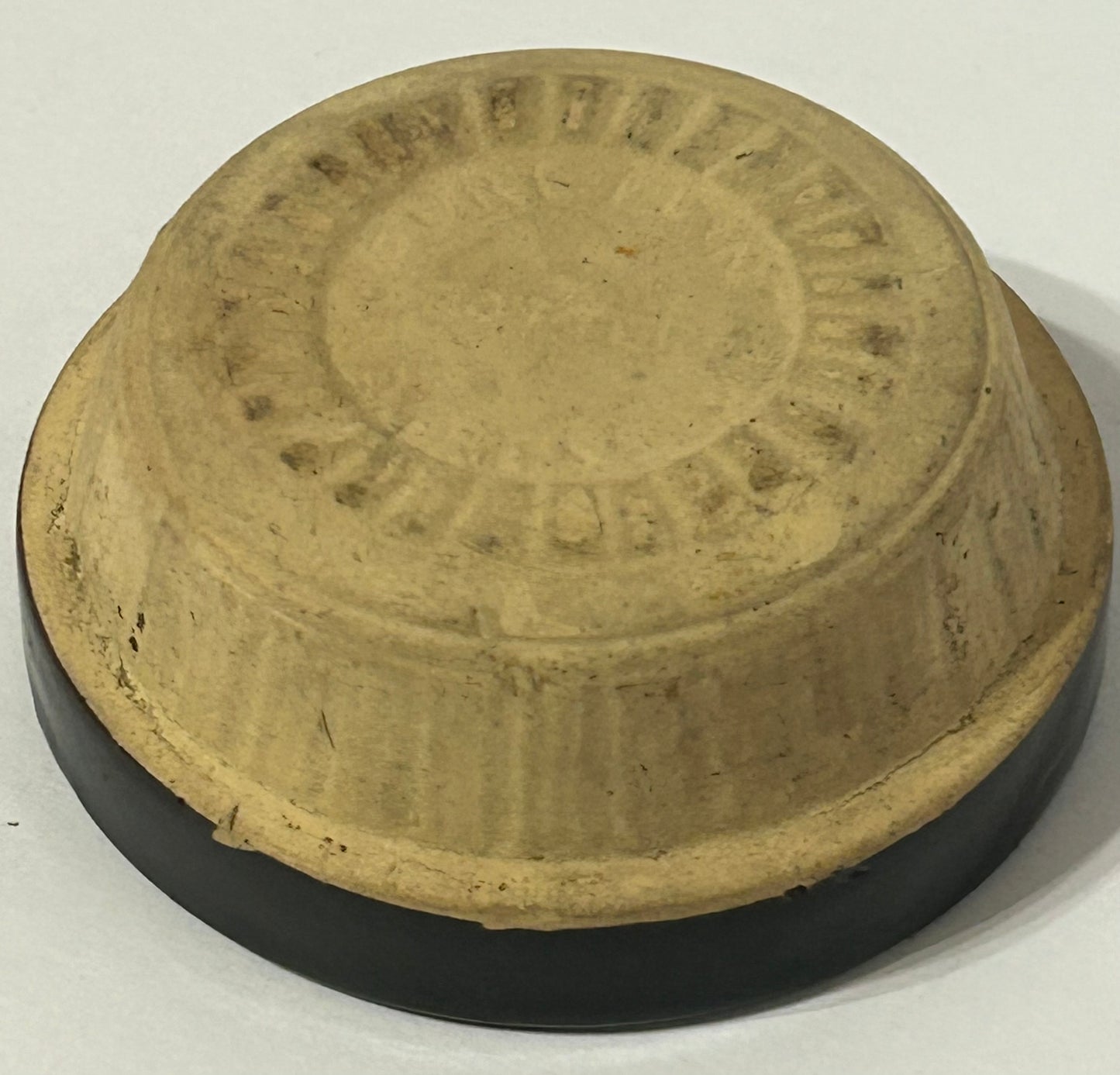 ROSEVILLE OHIO COMPANY SHORT LIVED PURE FLINT PROGRESSIVE POTTERY SAMPLE MINI ADVERTISING BOWL