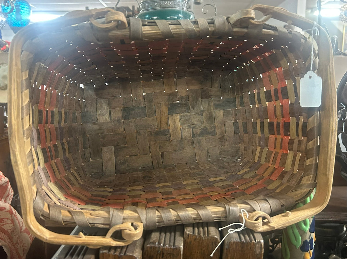 PENOBSCOT TRIBAL BASKET WITH SWING HANDLES