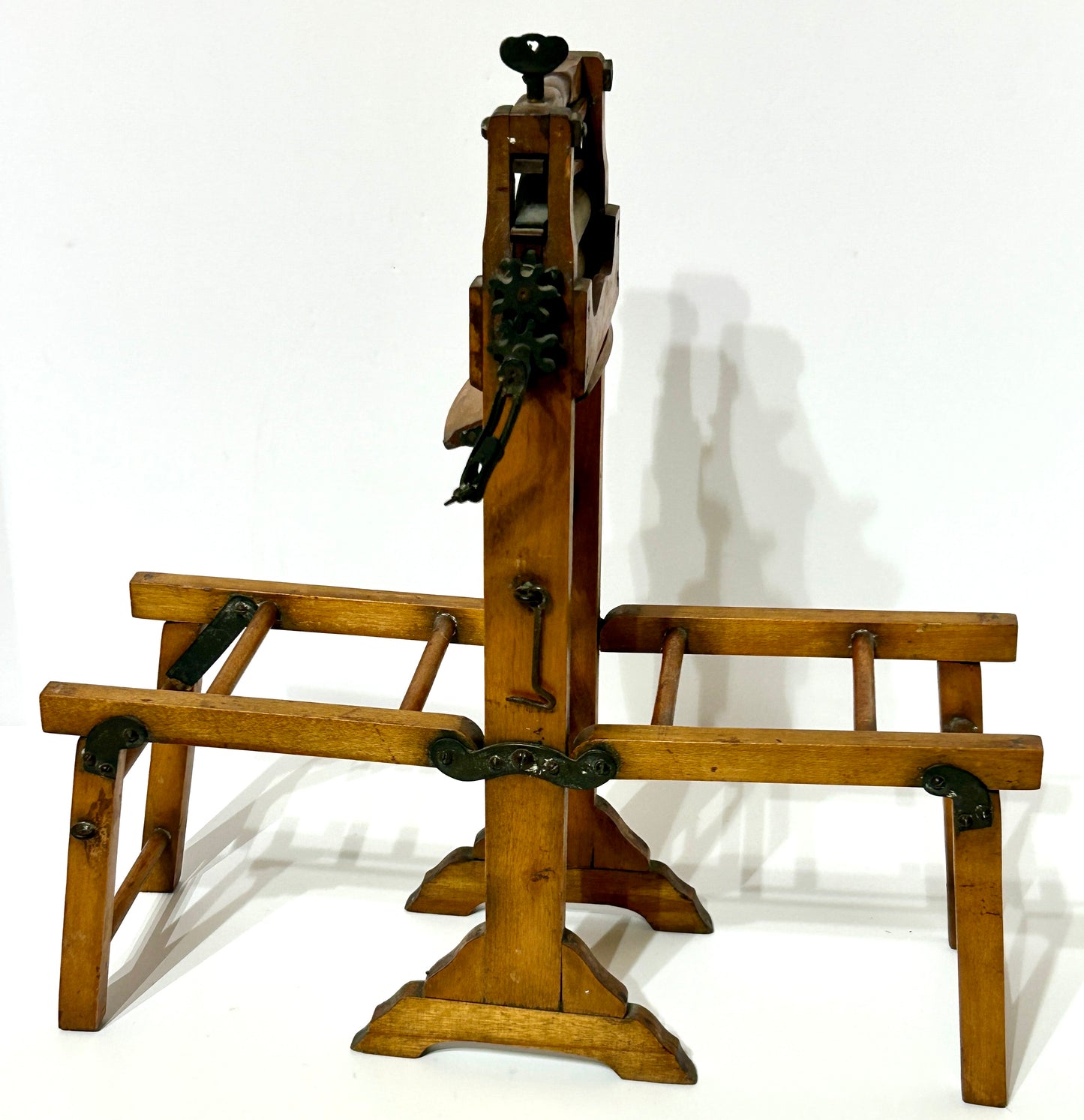 ANTIQUE SALESMAN SAMPLE CLOTHES WRINGER AND STAND