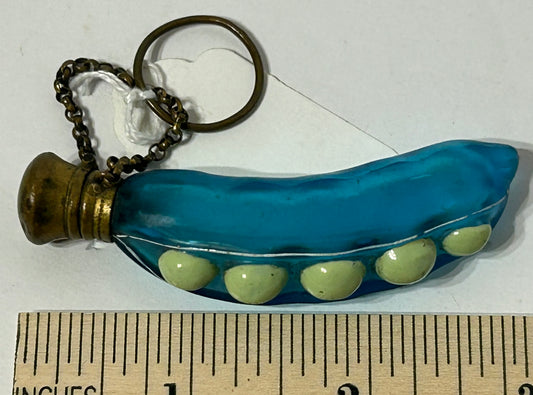 FIGURAL ANTIQUE GLASS PERFUME SHAPED LIKE PEAS IN POD