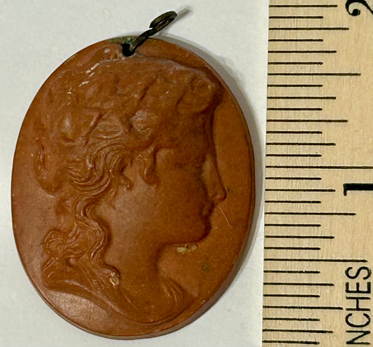 ANTIQUE CAMEO MADE OF LAVA STONE