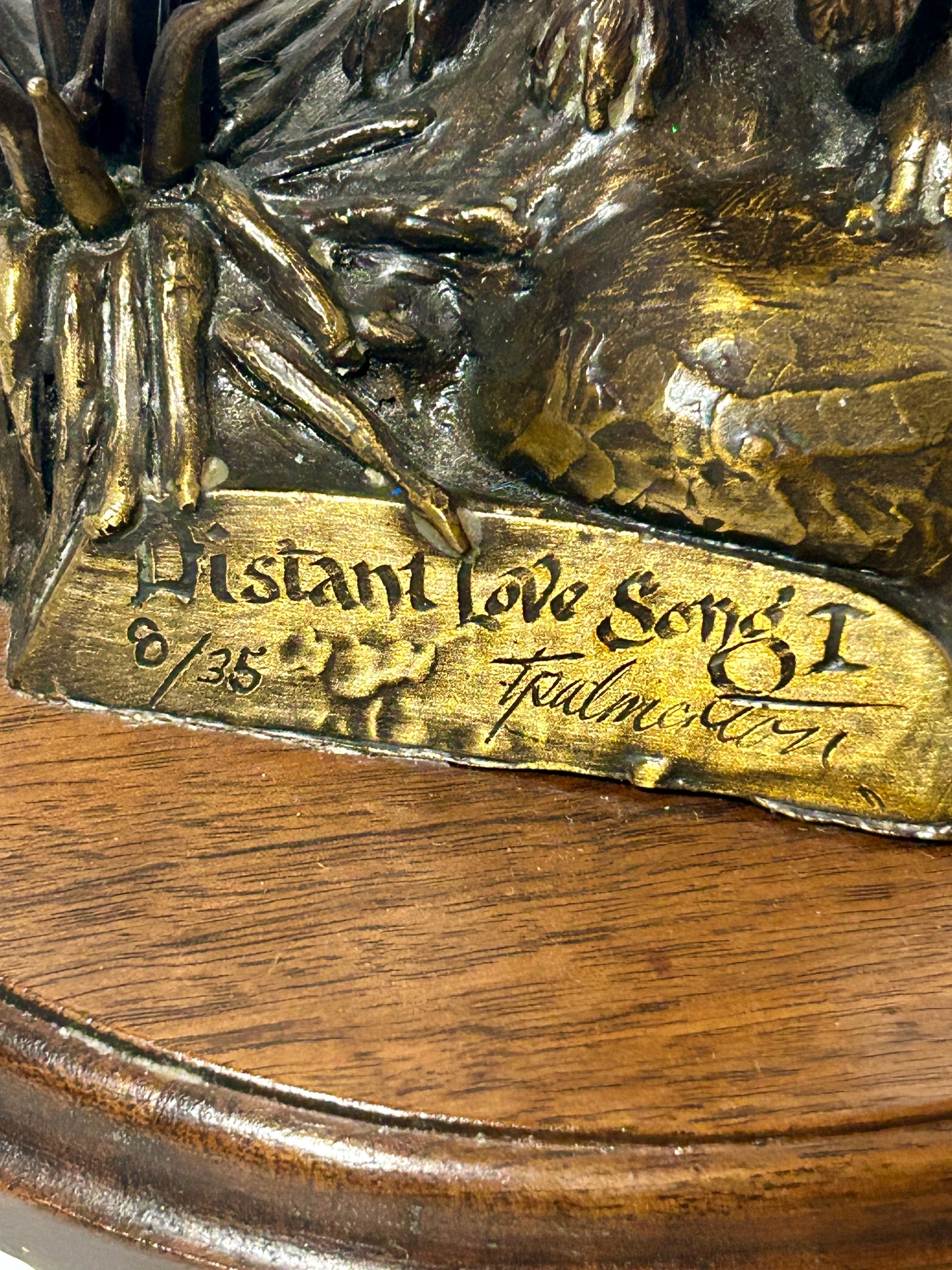 NEBRASKA ARTIST THOMAS PALMERTON 1932-2015 "DISTANT LOVE SONG" BRONZE