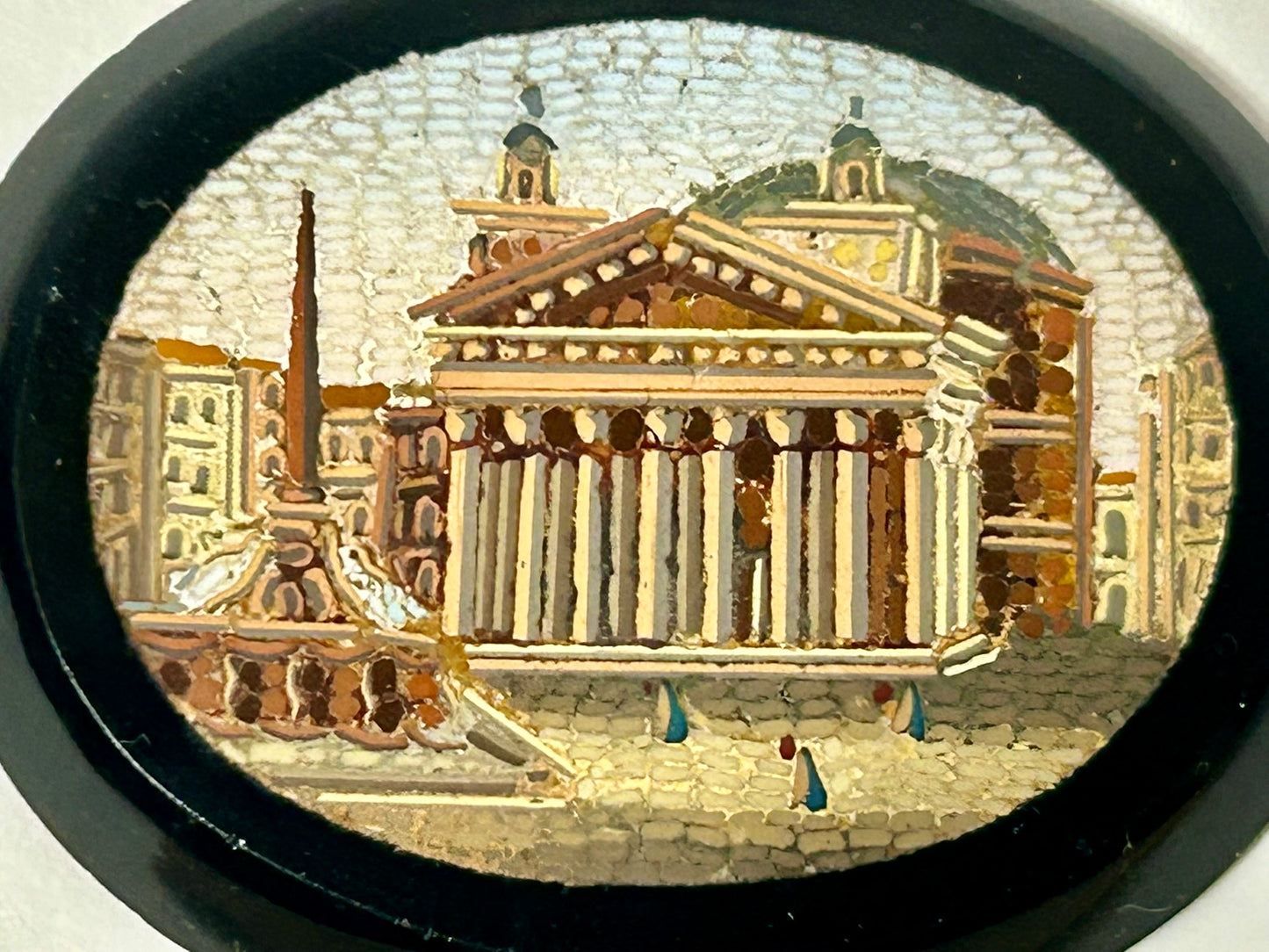 ANTIQUE MICRO MOSAIC BUILDING JEWELRY UNMOUNTED