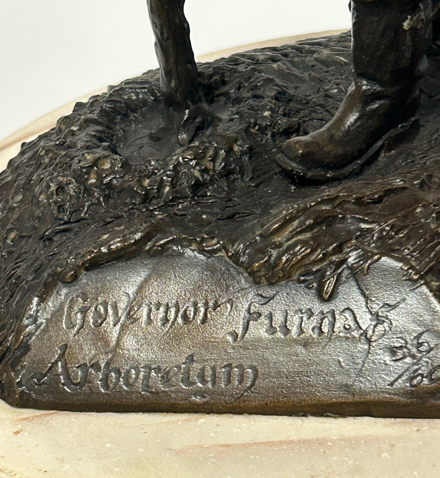 NEBRASKA ARTIST THOMAS PALMERTON 1932-2015 BRONZE SCULPTURE "GOV. FURNAS"